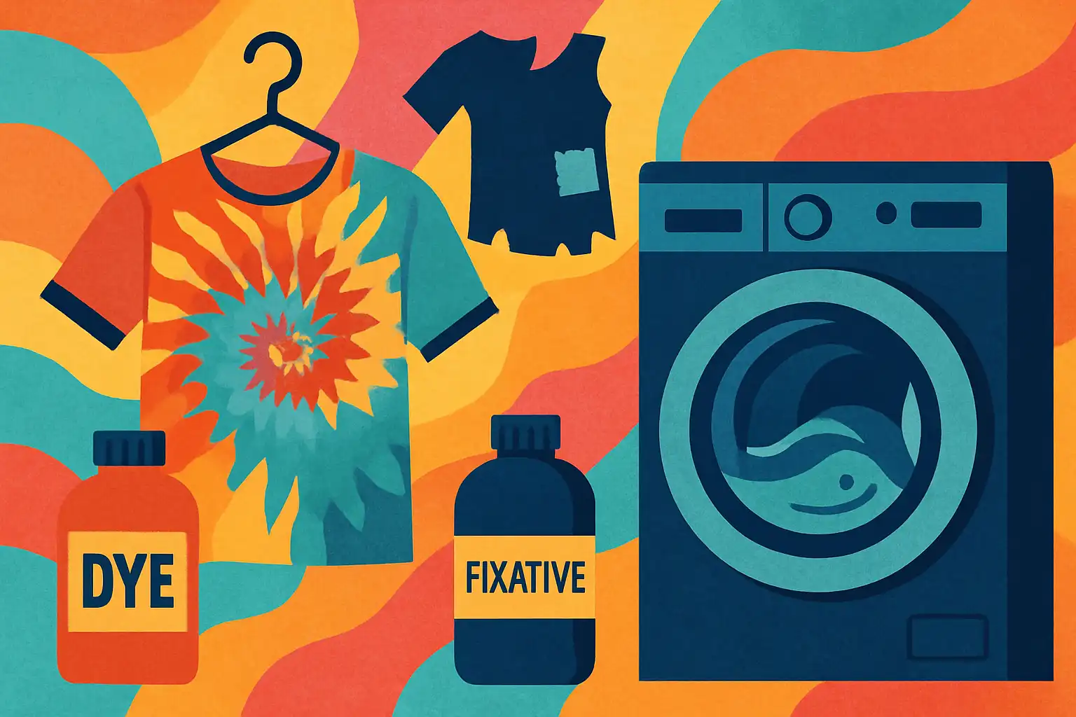 Zo verf en fixeer je kleding veilig in de wasmachine: tips voor tie-dye, upcycling en kleurherstel