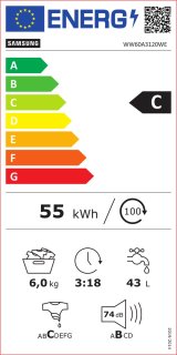 Wat vinden we goed aan de Samsung WW60A3120WE - wasmachine - Voorbelading 6 kg - 1200 RPM - 74 dB