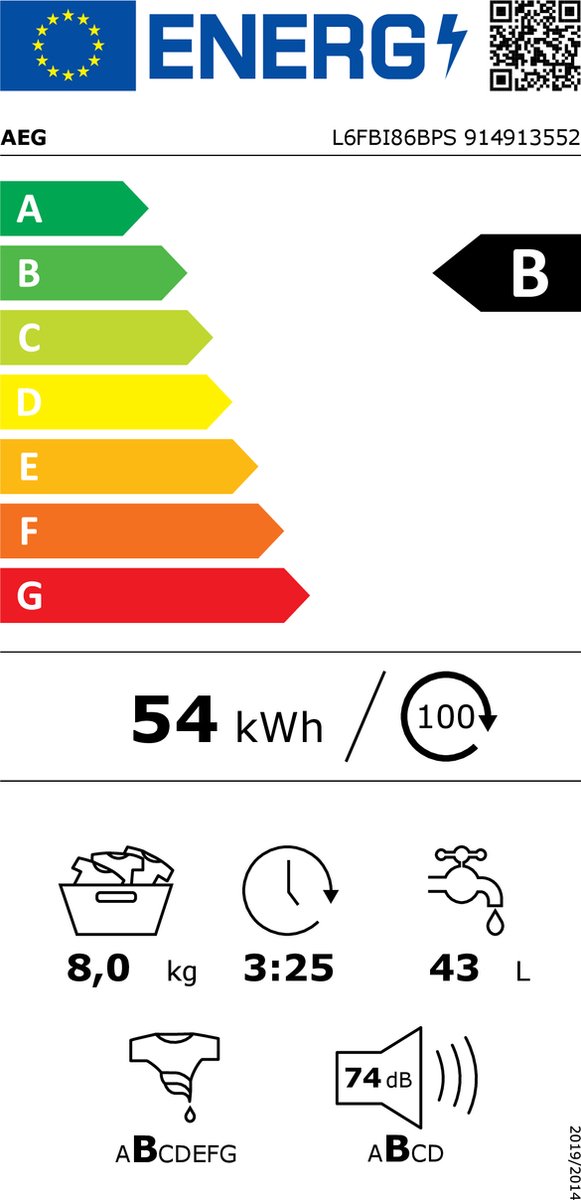 Wat vinden we goed aan de AEG L6FBI86BPS wasmachine 8 kg wit