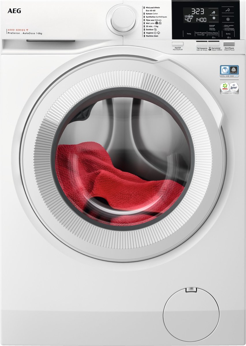 De AEG LR63Q842 Wasmachine 8 kg 1400 toeren in één oogopslag