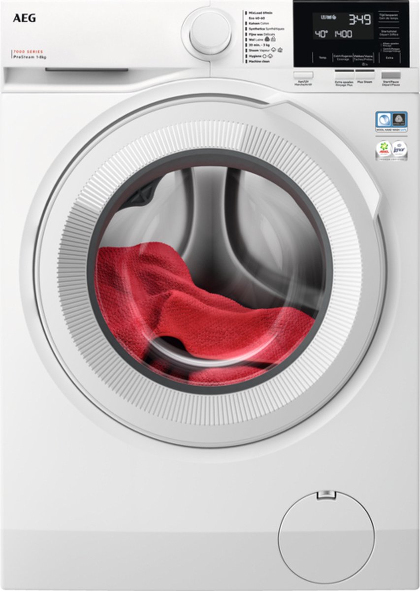 De AEG LR73R840 7000 Serie Wasmachine 8kg Energielabel A in één oogopslag