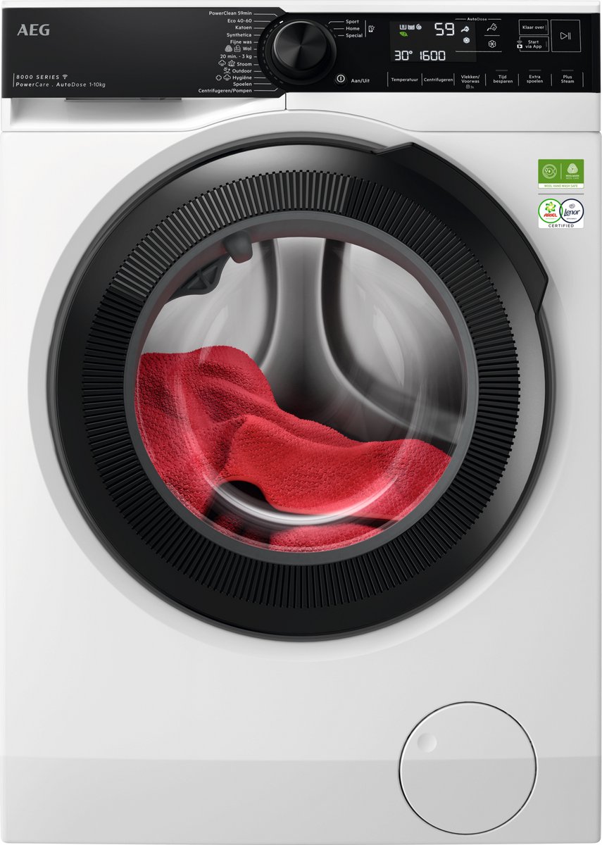 De AEG LR8606AD4 8000 PowerCare Wasmachine 10 kg in één oogopslag