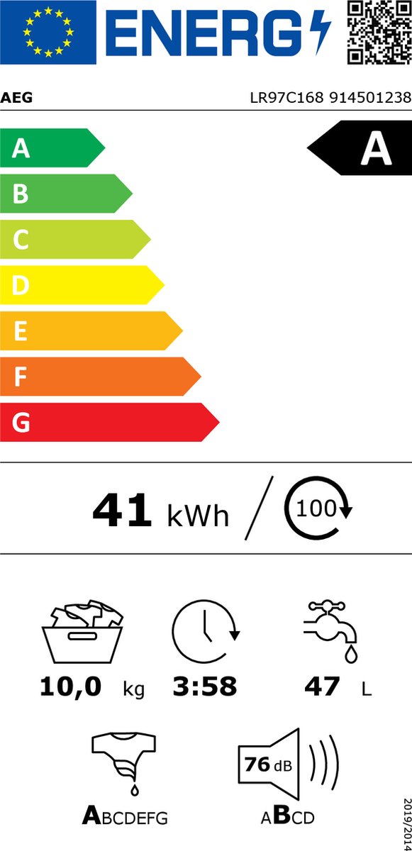 Wat vinden we goed aan de AEG LR97C168 Wasmachine