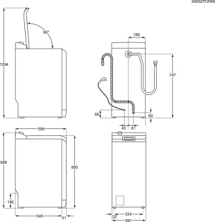 AEG LTR7STEAM 7000 Wasmachine Bovenlader 7 kg