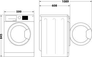 Bauknecht B6 88 SILENCE DE Wit Wasmachine 8kg 1400rpm