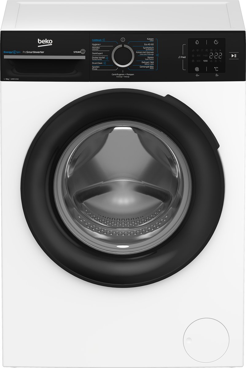 De Beko BM3WFT3941B wasmachine 9kg 1400rpm in één oogopslag