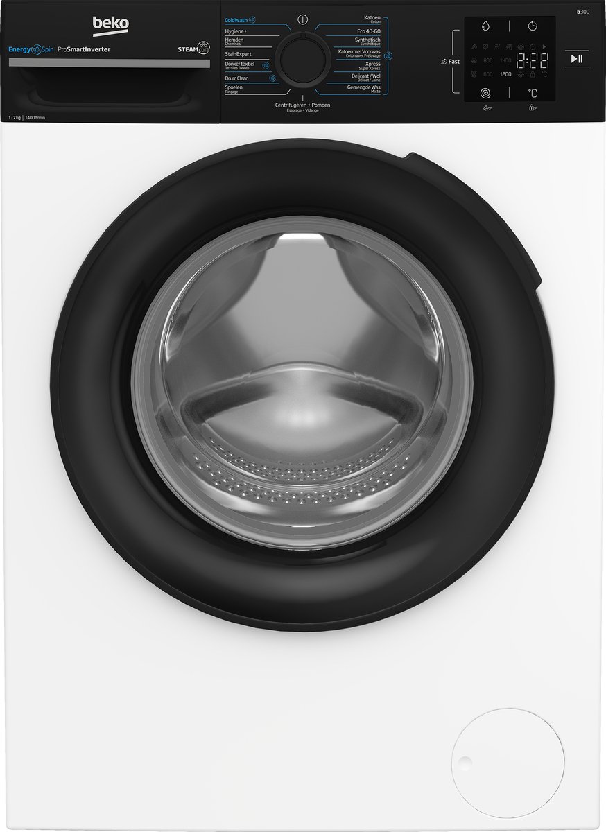 De Beko BM3WFU3741B1 EnergySpin wasmachine 7 kg in één oogopslag