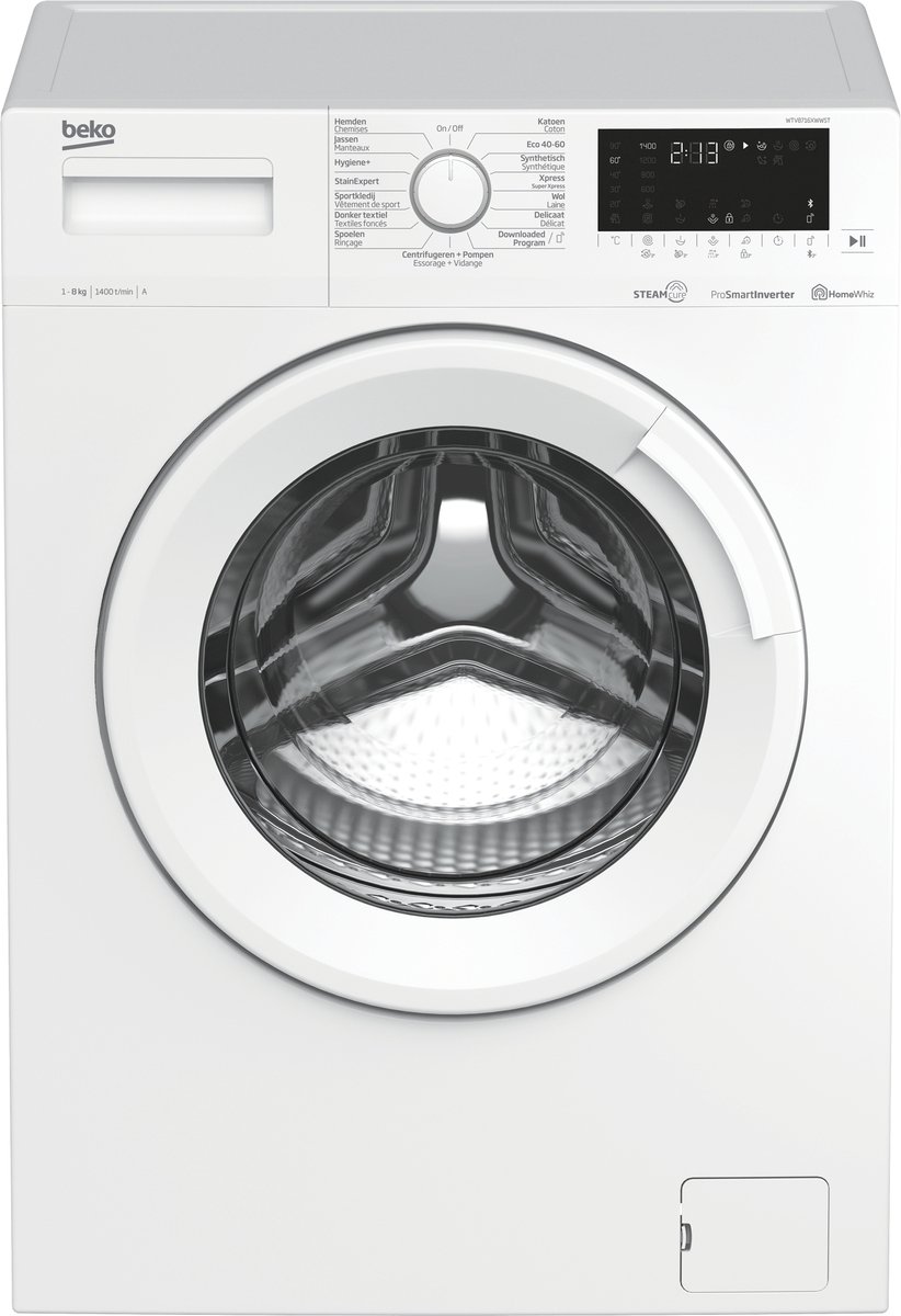 De Beko WTV8716XWWST wasmachine 8 kg in één oogopslag
