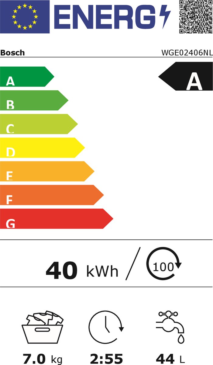 Wat vinden we goed aan de Bosch WGE02406NL wasmachine 7kg 1400rpm