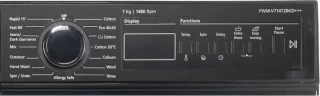 Fram Wasmachine 7 KG Zwart Retro 1400 RPM