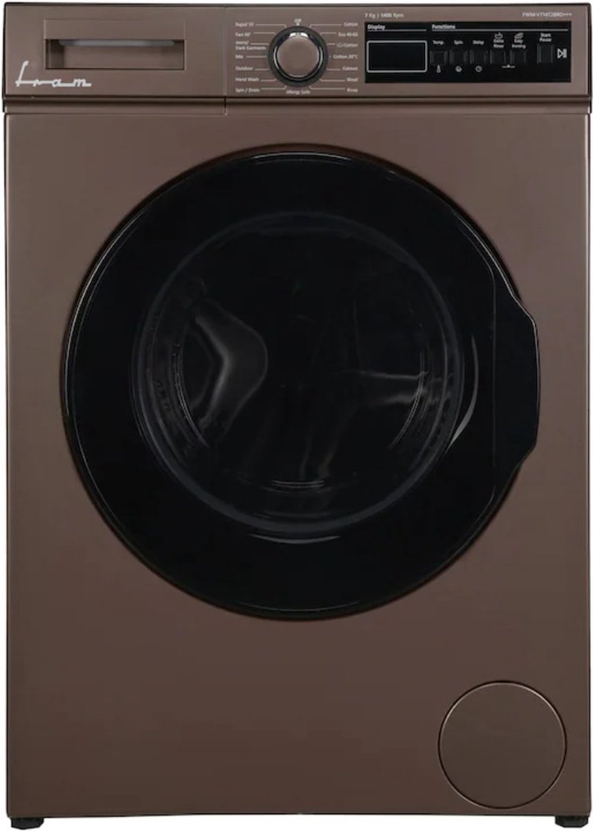 De Fram Wasmachine 7KG 1400RPM Bruin in één oogopslag