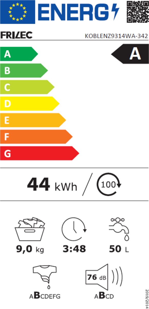 Wat vinden we goed aan de Frilec KOBLENZ9314WA-342 Wasmachine Grijs 9kg