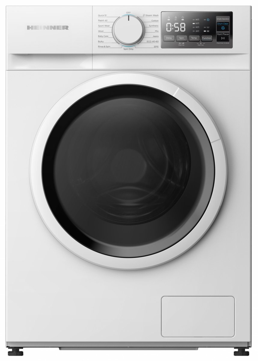 De Heinner Automatische Wasmachine 8 kg 1400 RPM Wit in één oogopslag