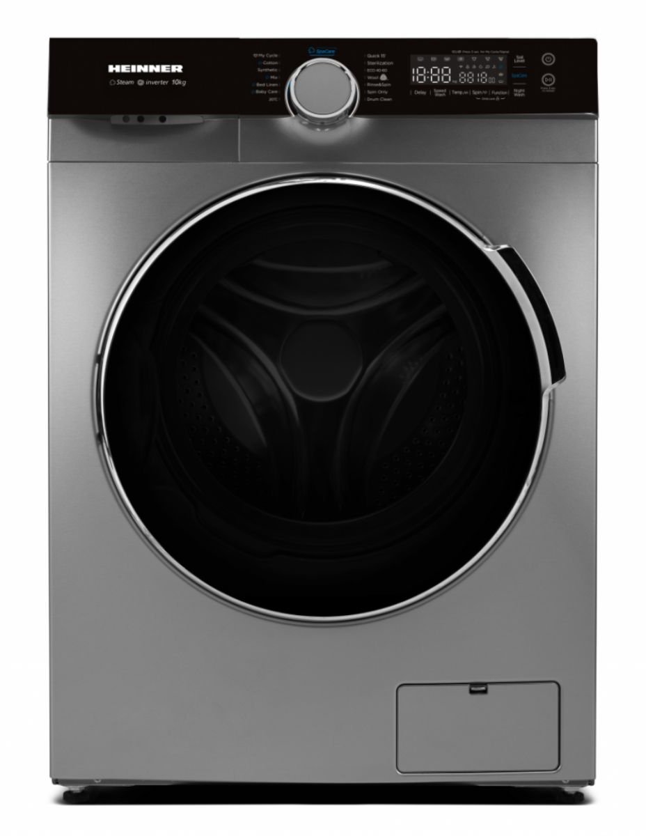 De Heinner Wasmachine 10 kg 1400 RPM Zilver in één oogopslag