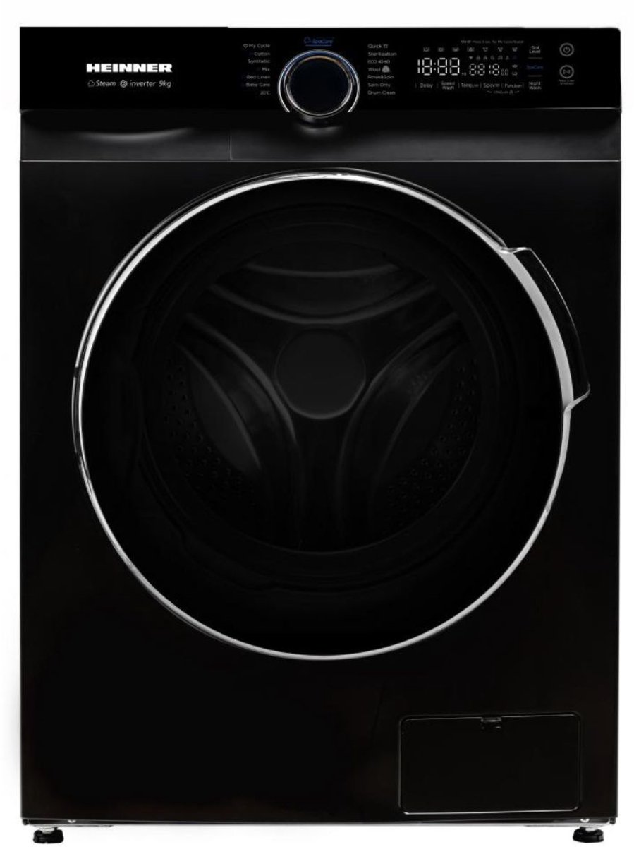 De Heinner Wasmachine 9 kg 1400 rpm Zwart in één oogopslag