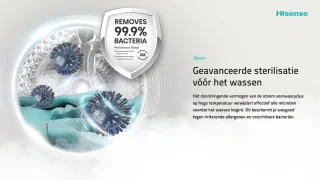 Hisense WF3S8043BW3/BLX 8kg Wasmachine 3S Serie