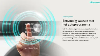 Hisense WF3S8043BW3/BLX 8kg Wasmachine 3S Serie