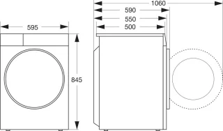 Hisense WF3S9043BB3 9kg Wasmachine Zwart