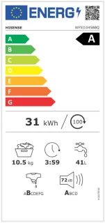 Hisense WF5I1045BBQ Voorlader Wasmachine