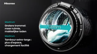 Hisense WF5I8043BWF Wasmachine 8 kg 1400 toeren Slimline 47 cm