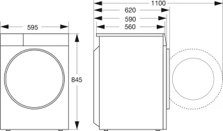 Hisense WF5S1045BW 5S Serie Wasmachine 10,5kg