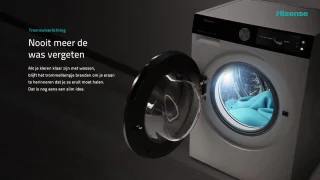 Hisense WF7S1247BB Wasmachine 12kg TFT display