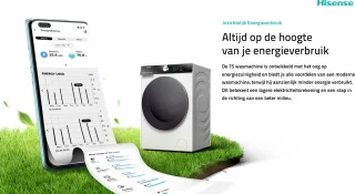 Hisense WF7S1247BB Wasmachine 12kg TFT display