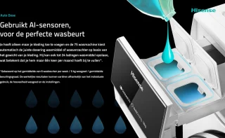Hisense WF7S1247BB Wasmachine 12kg TFT display