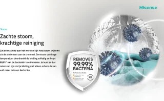 Hisense WF7S1247BB Wasmachine 12kg TFT display