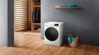 Hisense WFQA9014EVJMW Voorlader 9 kg Zwart/Wit