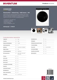 Inventum VWM8030W Wasmachine