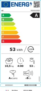 LG F6WV910P2E 10.5 kg Wasmachine ThinQ