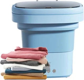Mini wasmachine - opvouwbaar model - 6 liter - blauw