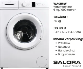 Salora WASH6W Wasmachine