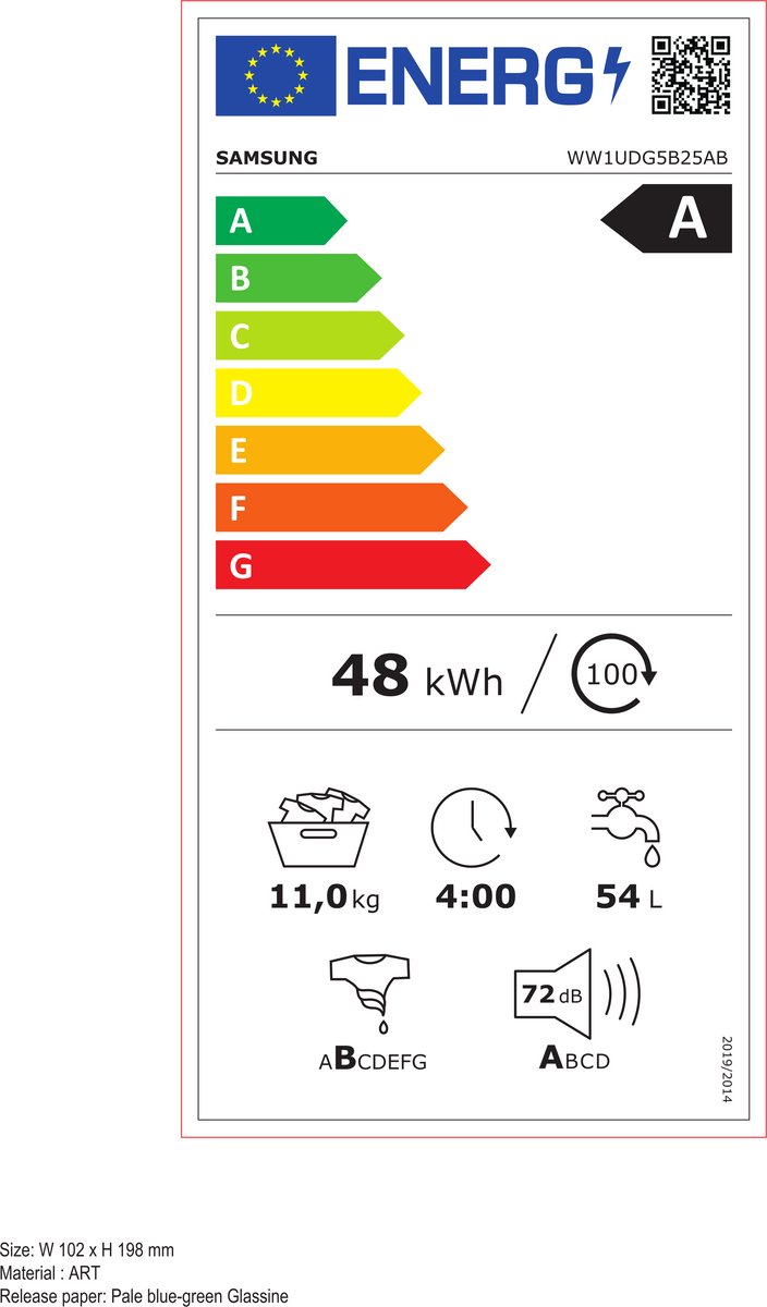 Wat vinden we goed aan de Samsung WW1UDG5B25AB 11kg Wasmachine 5000 Series