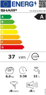 Wat vinden we goed aan de Sharp ESNL814CWDABE wasmachine