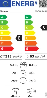 Siemens iQ300 WN34A100EU Was-droogcombinatie