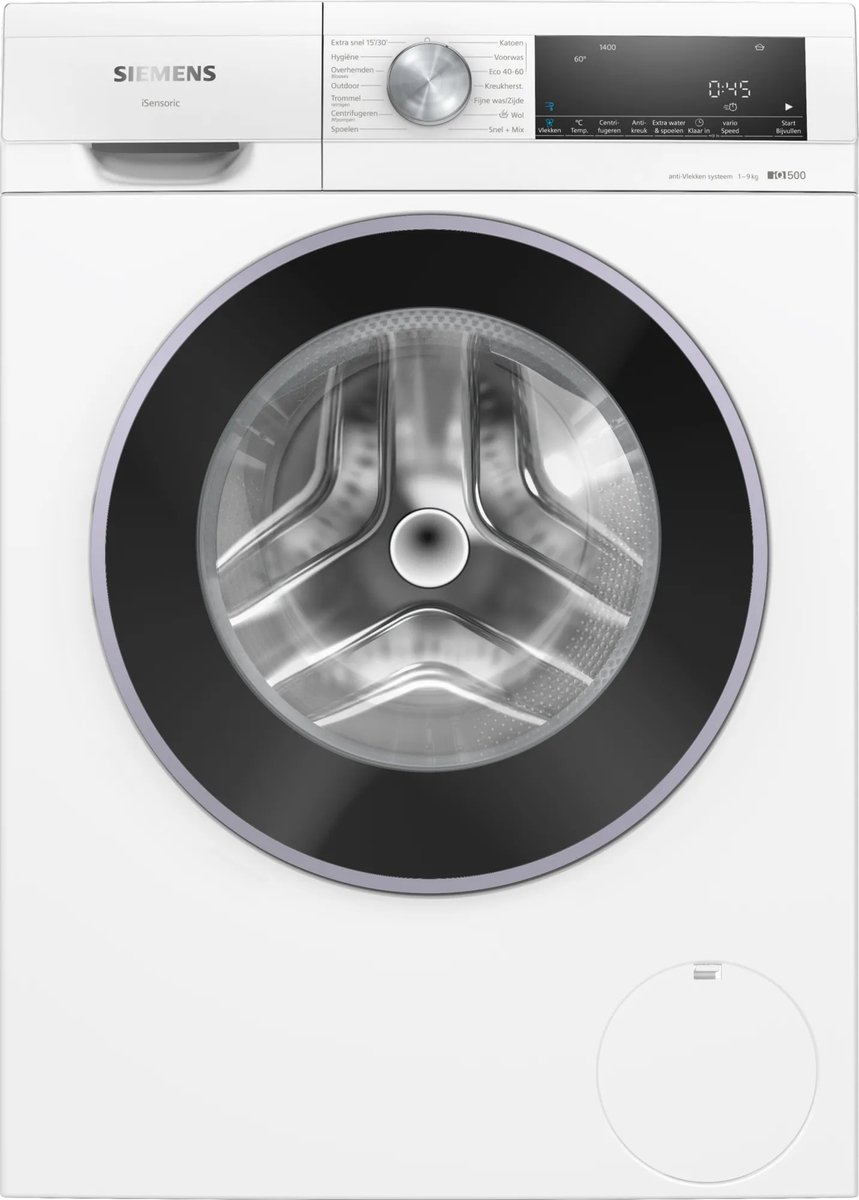 De Siemens iQ500 WG44G108NL Wasmachine 9 kg voorlader in één oogopslag
