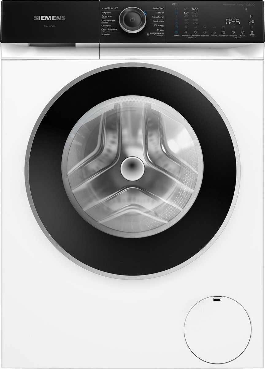 De Siemens iQ500 WG56H205NL Wasmachine 10 kg 1600 rpm in één oogopslag