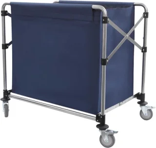 Sorteerwagen met wielen 90 x 60 x 88 cm blauw