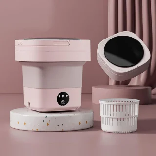 De Zyrex Mini Camping Wasmachine - Roze in één oogopslag